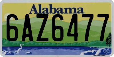 AL license plate 6AZ6477