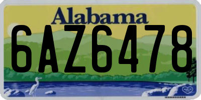 AL license plate 6AZ6478