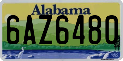 AL license plate 6AZ6480