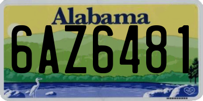 AL license plate 6AZ6481