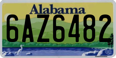 AL license plate 6AZ6482