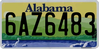 AL license plate 6AZ6483
