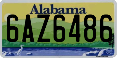 AL license plate 6AZ6486