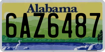 AL license plate 6AZ6487