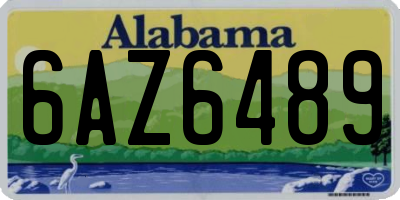 AL license plate 6AZ6489