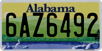 AL license plate 6AZ6492