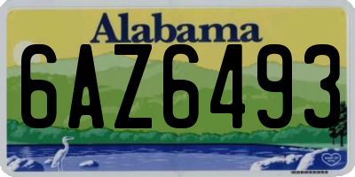 AL license plate 6AZ6493