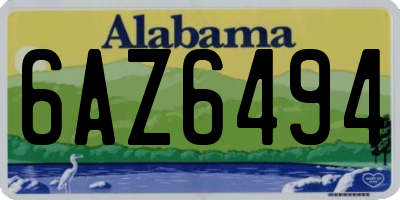 AL license plate 6AZ6494