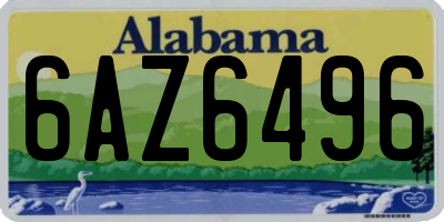 AL license plate 6AZ6496