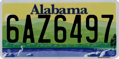 AL license plate 6AZ6497