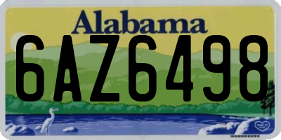 AL license plate 6AZ6498