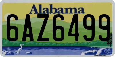 AL license plate 6AZ6499