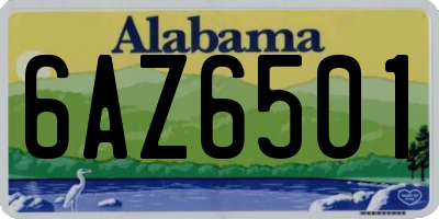 AL license plate 6AZ6501