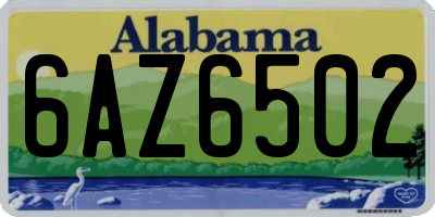 AL license plate 6AZ6502