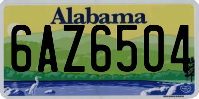 AL license plate 6AZ6504