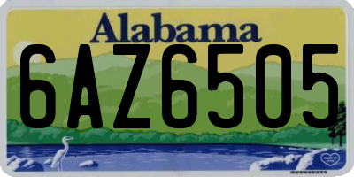 AL license plate 6AZ6505