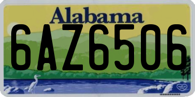 AL license plate 6AZ6506