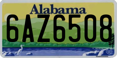 AL license plate 6AZ6508