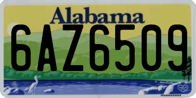 AL license plate 6AZ6509
