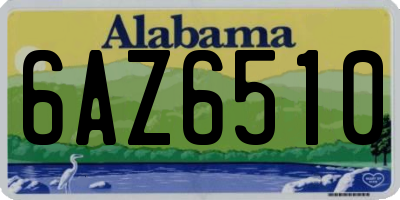 AL license plate 6AZ6510