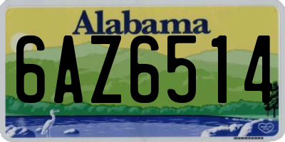 AL license plate 6AZ6514
