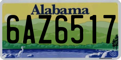 AL license plate 6AZ6517