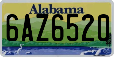 AL license plate 6AZ6520