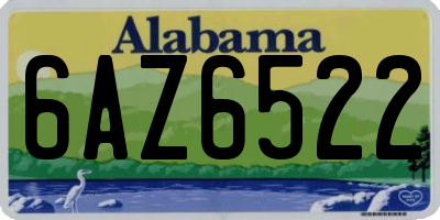 AL license plate 6AZ6522