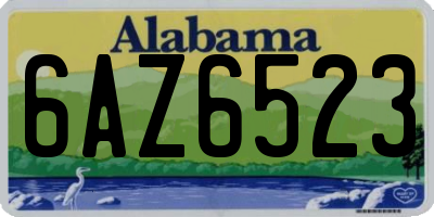 AL license plate 6AZ6523