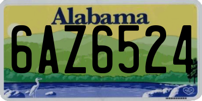 AL license plate 6AZ6524