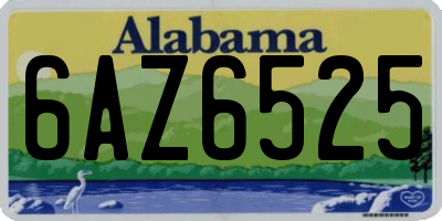 AL license plate 6AZ6525