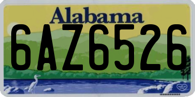 AL license plate 6AZ6526