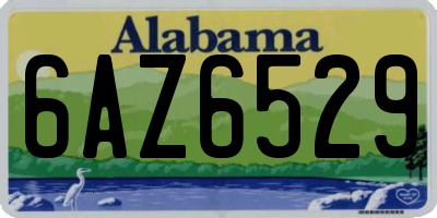 AL license plate 6AZ6529