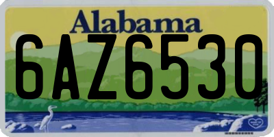 AL license plate 6AZ6530