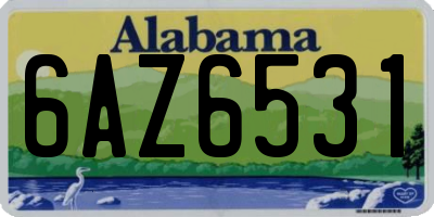 AL license plate 6AZ6531