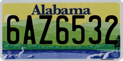 AL license plate 6AZ6532