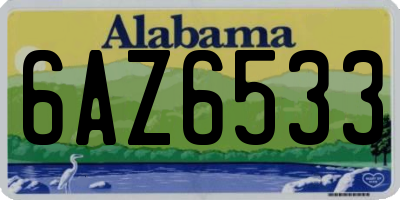 AL license plate 6AZ6533