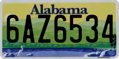 AL license plate 6AZ6534