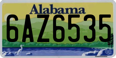 AL license plate 6AZ6535