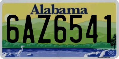 AL license plate 6AZ6541