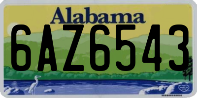 AL license plate 6AZ6543