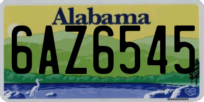 AL license plate 6AZ6545