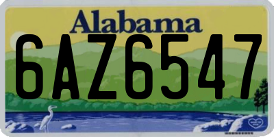 AL license plate 6AZ6547