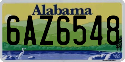 AL license plate 6AZ6548