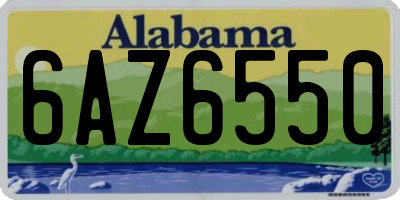 AL license plate 6AZ6550