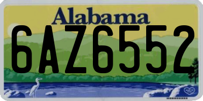 AL license plate 6AZ6552