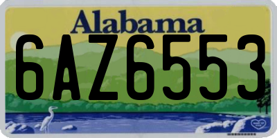 AL license plate 6AZ6553