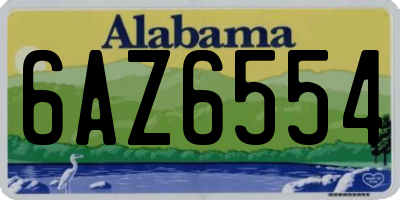 AL license plate 6AZ6554