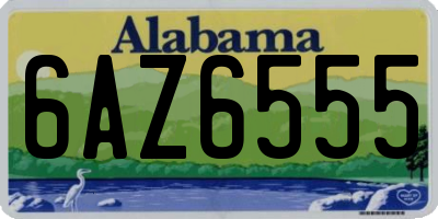 AL license plate 6AZ6555