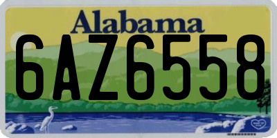 AL license plate 6AZ6558
